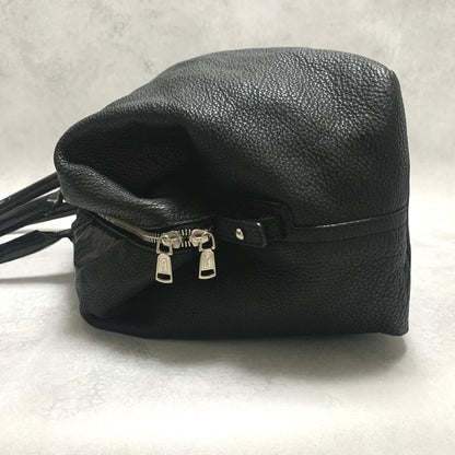 Saint Laurent Bag Easy YSL Boston Hand Tote Purse Leather Black Silver Authentic