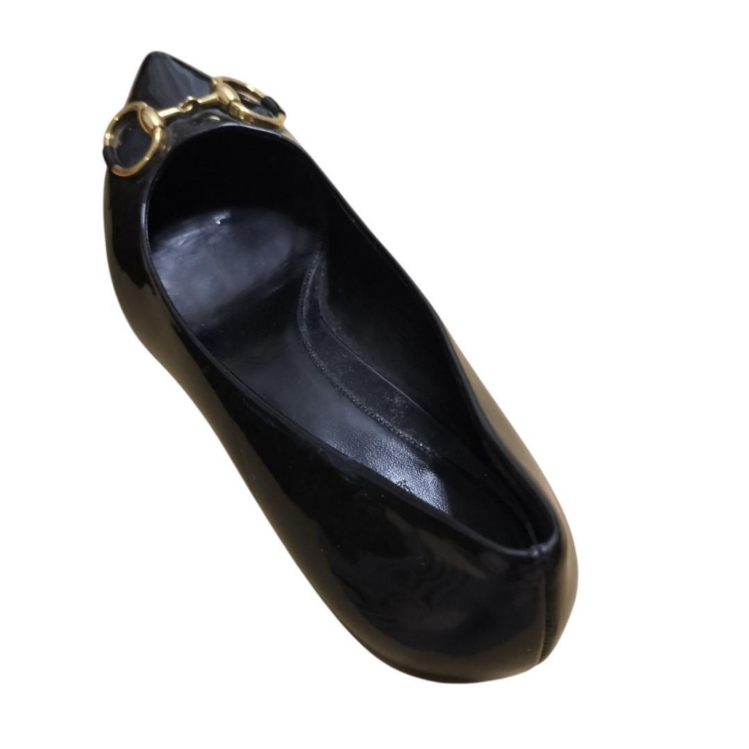 GUCCI Shoes Pumps Heel Horsebit EU 36 US 6 Black Authentic