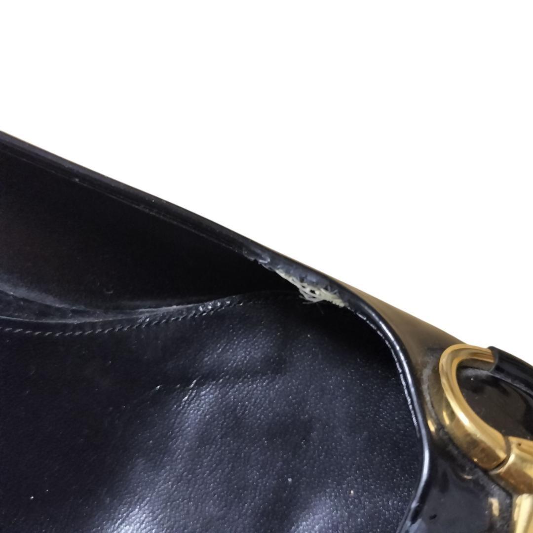 GUCCI Shoes Pumps Heel Horsebit EU 36 US 6 Black Authentic
