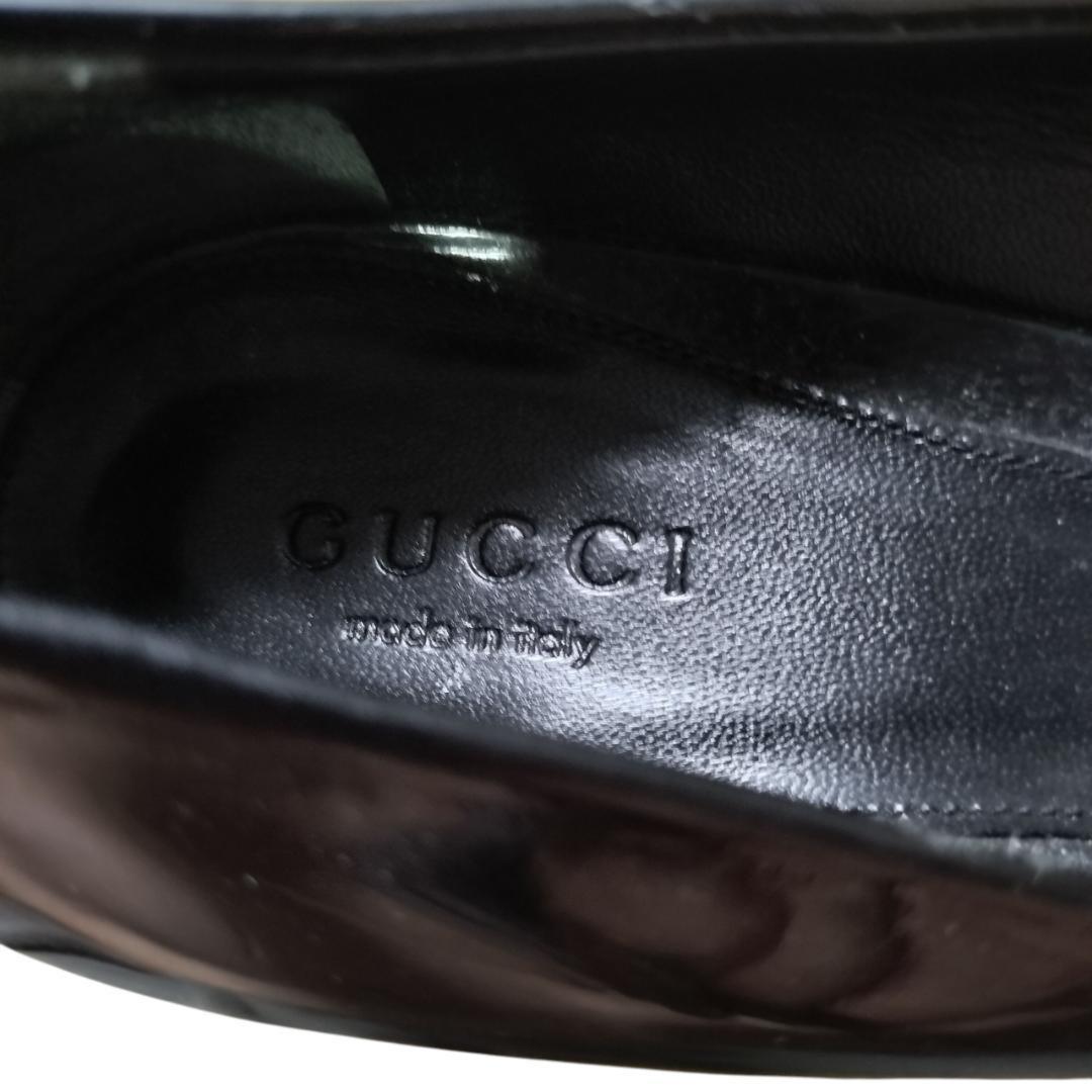 GUCCI Shoes Pumps Heel Horsebit EU 36 US 6 Black Authentic