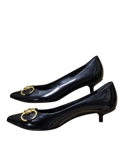 GUCCI Shoes Pumps Heel Horsebit EU 36 US 6 Black Authentic