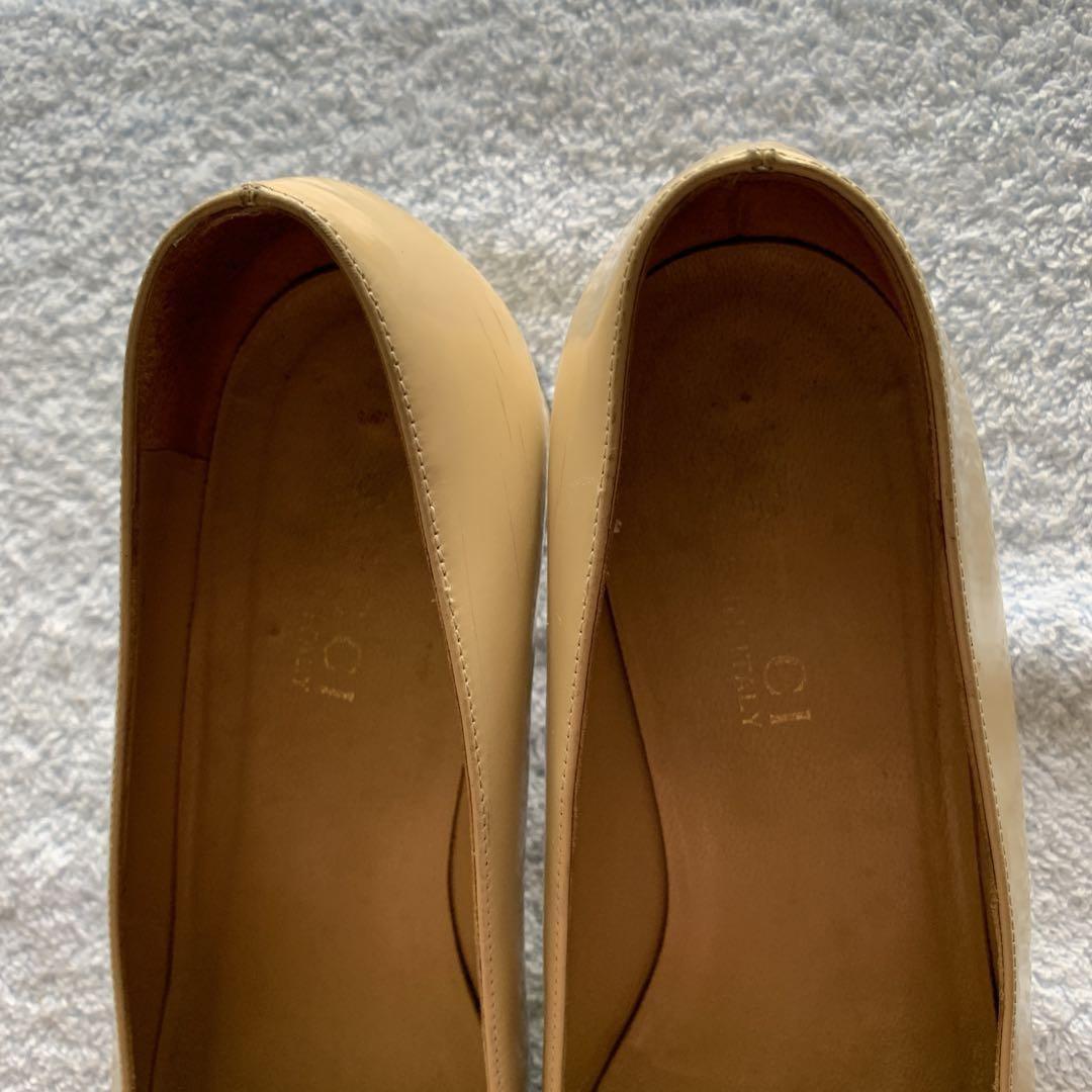GUCCI Shoes Pumps Heel Horsebit EU 37.5 US 7.5 Beige Authentic