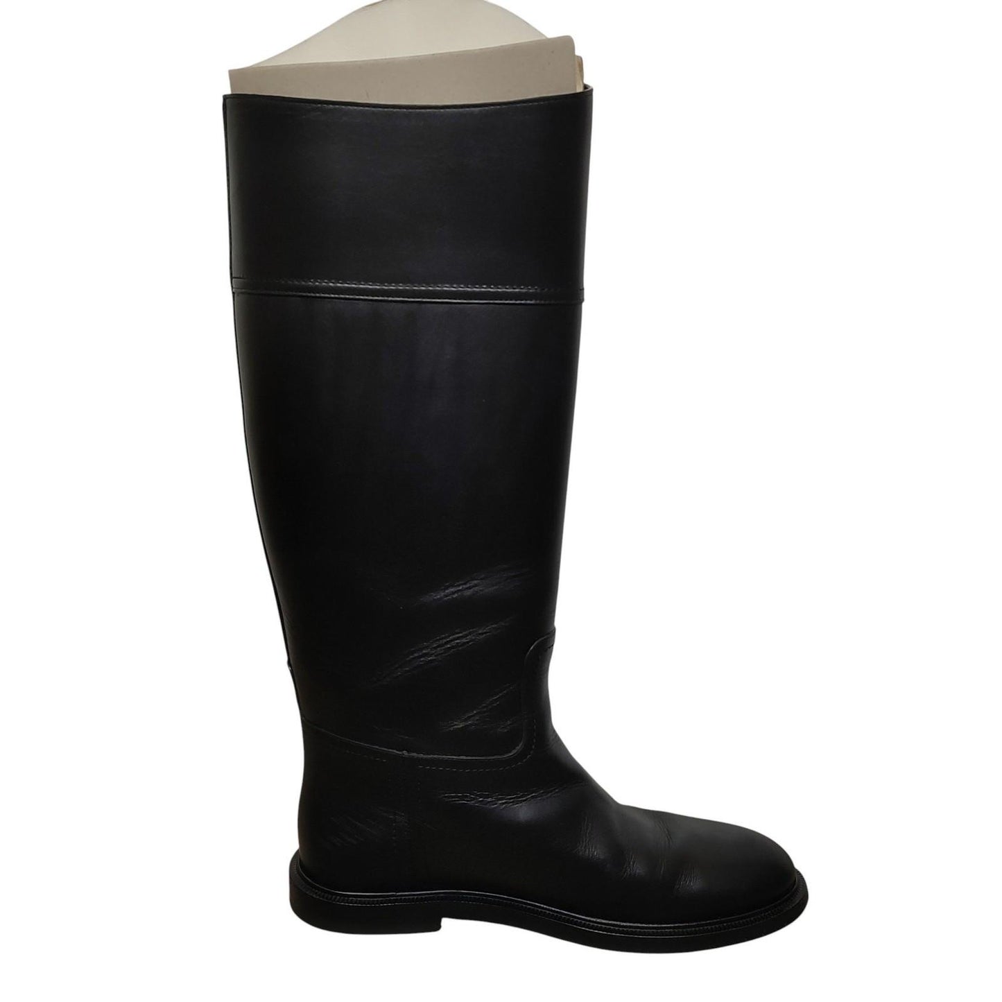 FENDI Karligraphy Long Boots Shoes EU 38 US 8 Black Authentic