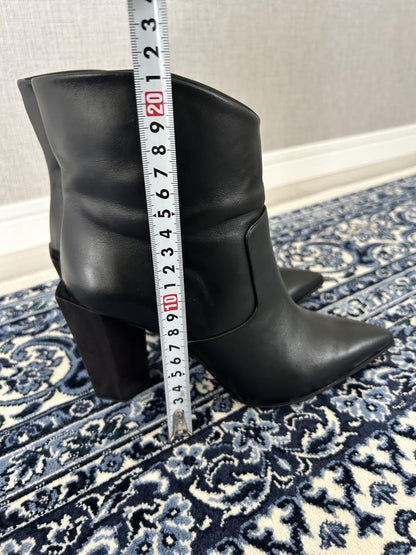 FENDI Short Boots Shoes EU 36.5 US 6.5 Black Authentic