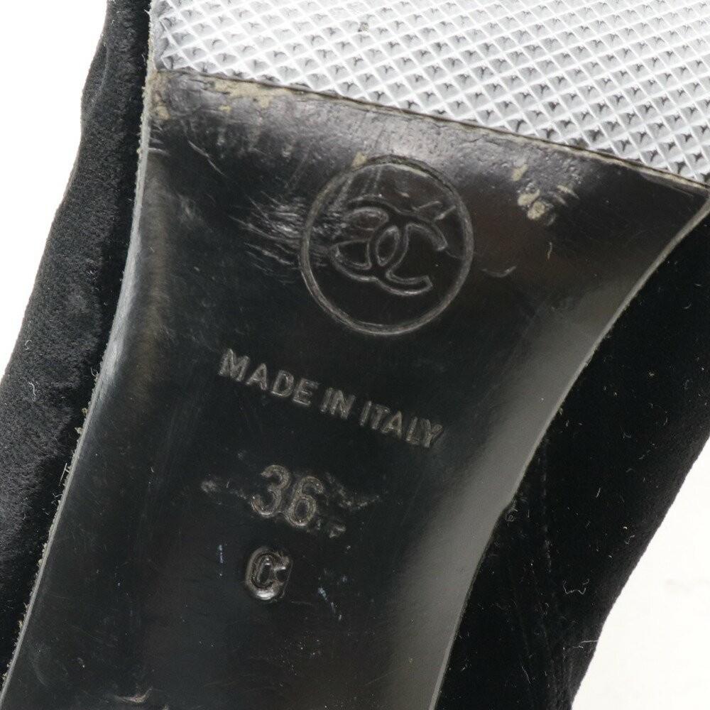 CHANEL Short Boots Shoes EU 36 US 6 Black Authentic