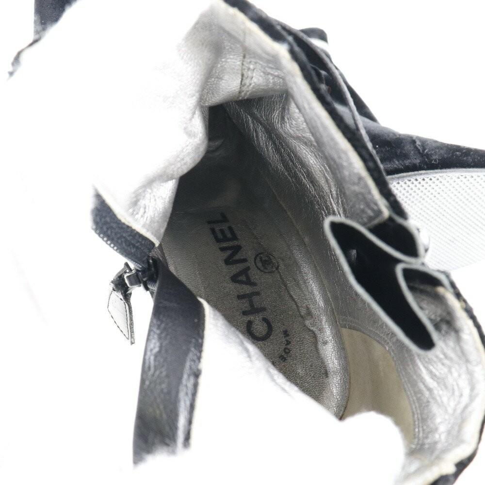 CHANEL Short Boots Shoes EU 36 US 6 Black Authentic