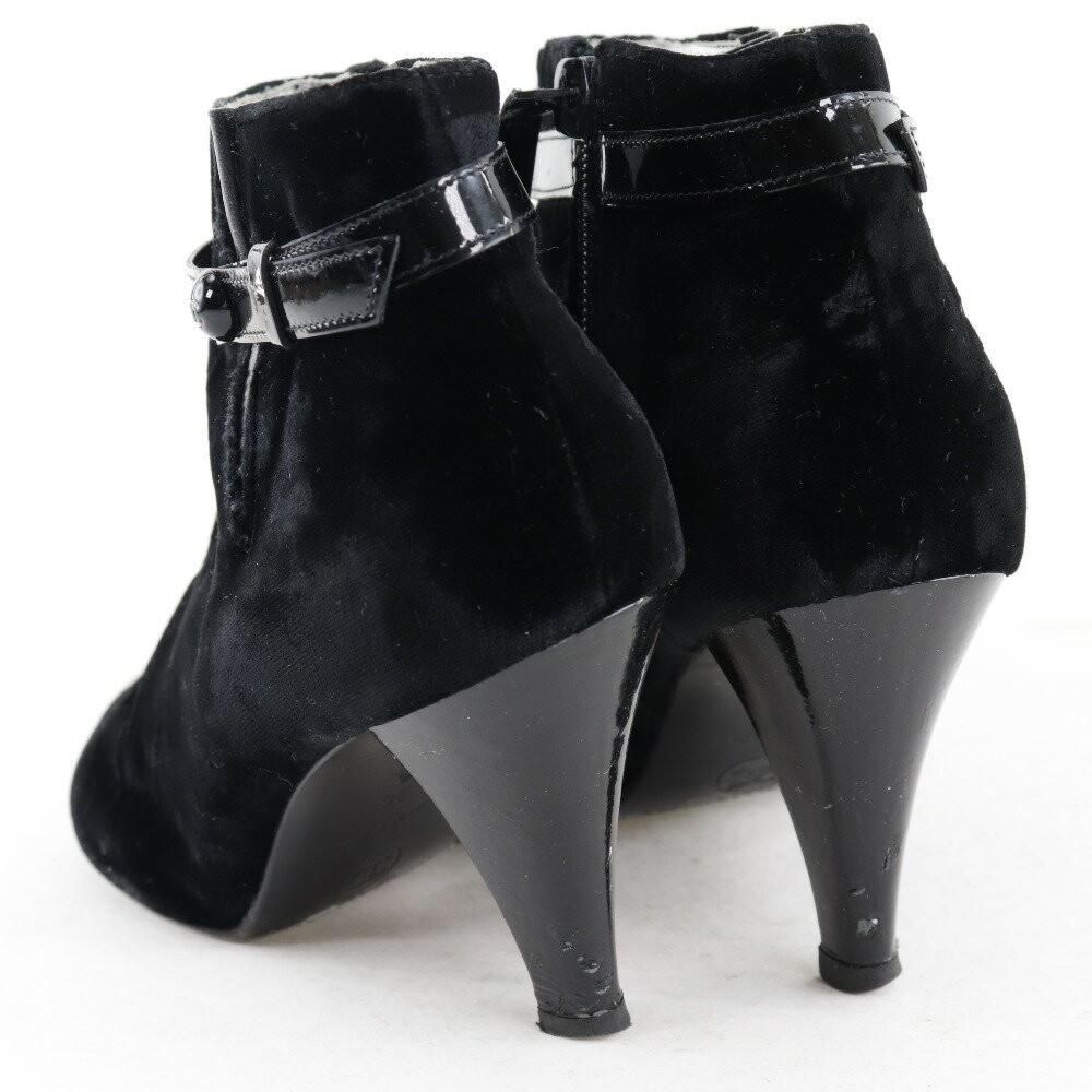 CHANEL Short Boots Shoes EU 36 US 6 Black Authentic