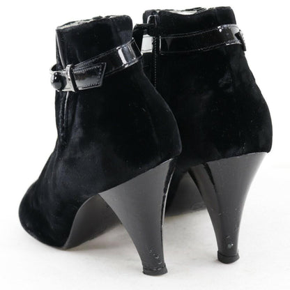 CHANEL Short Boots Shoes EU 36 US 6 Black Authentic
