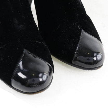 CHANEL Short Boots Shoes EU 36 US 6 Black Authentic