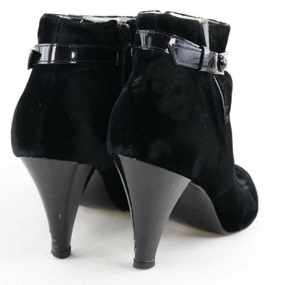 CHANEL Short Boots Shoes EU 36 US 6 Black Authentic