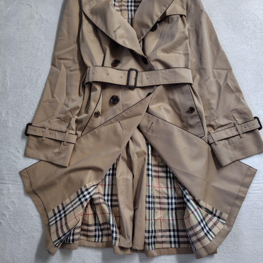 BURBERRY LONDON Coat Nova Check Asian fit L US size M Honey Beige Authentic