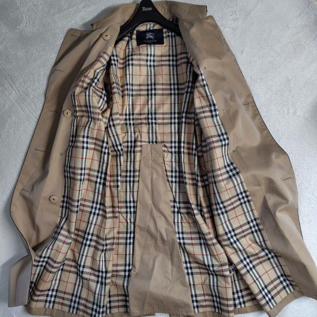 BURBERRY LONDON Coat Nova Check Asian fit L US size M Honey Beige Authentic
