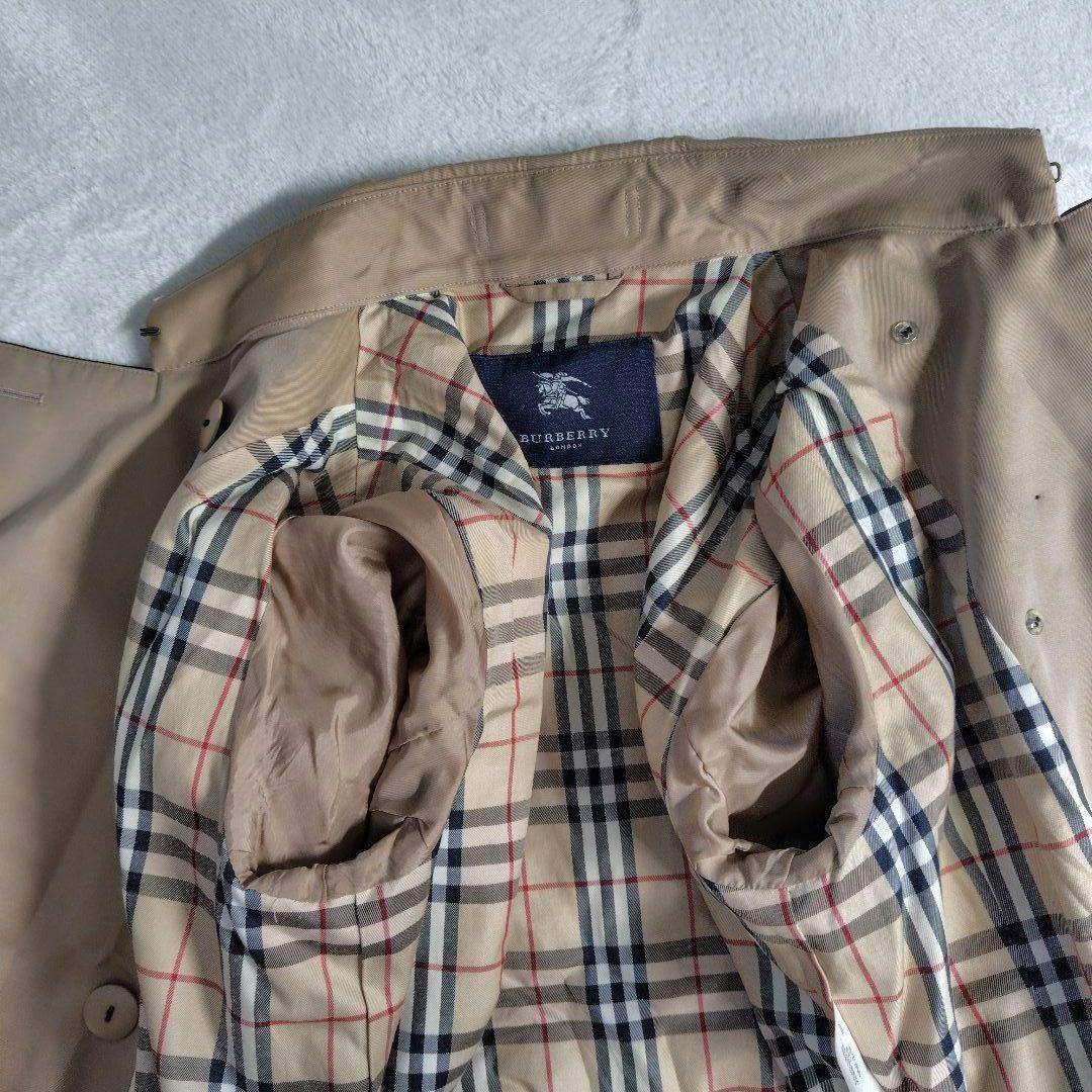 BURBERRY LONDON Coat Nova Check Asian fit L US size M Honey Beige Authentic