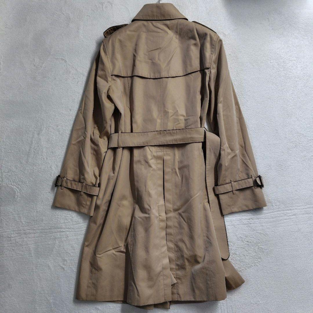 BURBERRY LONDON Coat Nova Check Asian fit L US size M Honey Beige Authentic