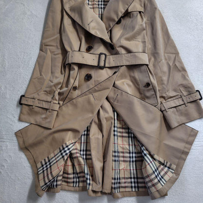 BURBERRY LONDON Coat Nova Check Asian fit L US size M Honey Beige Authentic