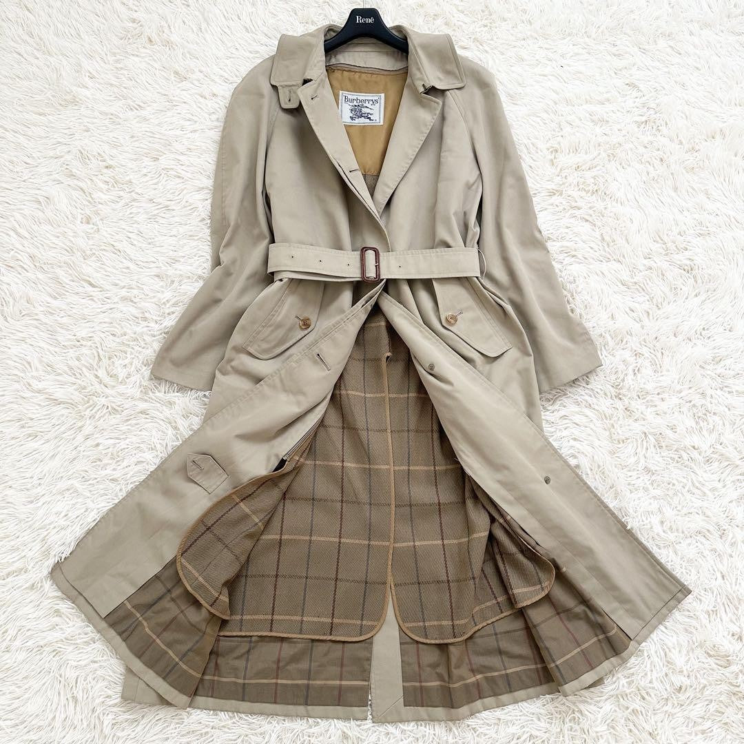 BURBERRYS Coat Nova Check Asian fit L US size M Beige Authentic