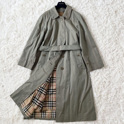 BURBERRY Coat Nova Check Asian fit L US size M Khaki Authentic