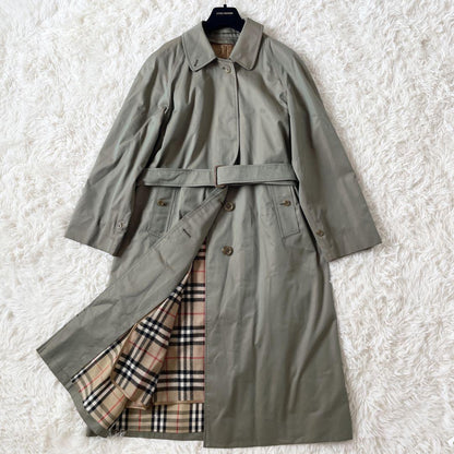 BURBERRY Coat Nova Check Asian fit L US size M Khaki Authentic