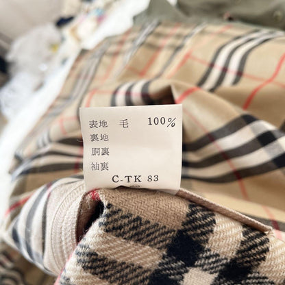 BURBERRY Coat Nova Check Asian fit L US size M Khaki Authentic