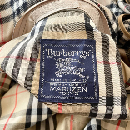 BURBERRY Coat Nova Check Asian fit L US size M Khaki Authentic
