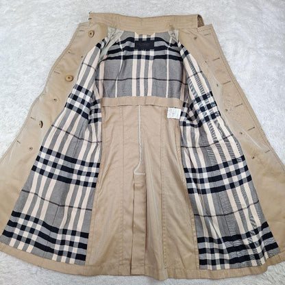 BURBERRY BLACK LABEL Coat Nova Check Asian fit M 38 US size S Beige Authentic