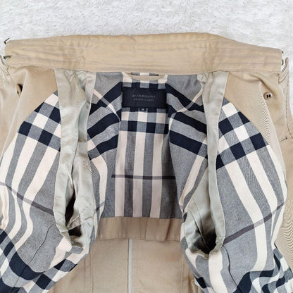 BURBERRY BLACK LABEL Coat Nova Check Asian fit M 38 US size S Beige Authentic