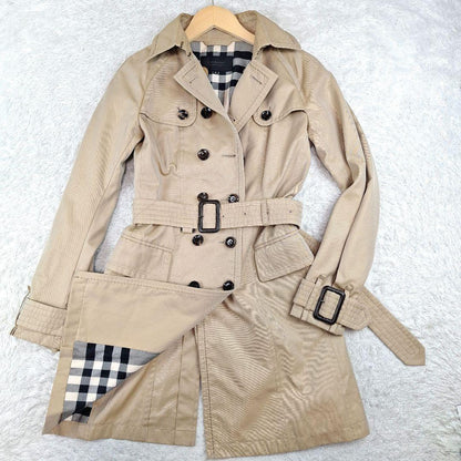 BURBERRY BLACK LABEL Coat Nova Check Asian fit M 38 US size S Beige Authentic