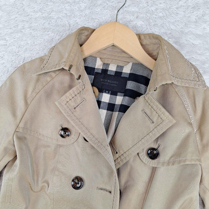 BURBERRY BLACK LABEL Coat Nova Check Asian fit M 38 US size S Beige Authentic