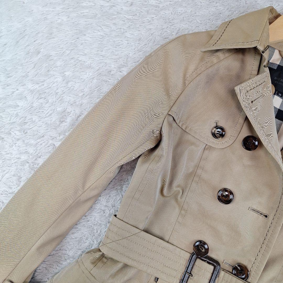 BURBERRY BLACK LABEL Coat Nova Check Asian fit M 38 US size S Beige Authentic