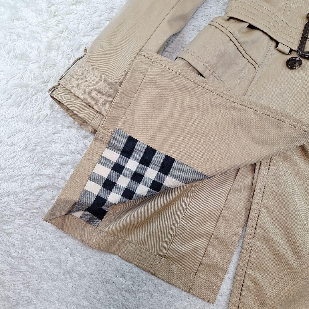 BURBERRY BLACK LABEL Coat Nova Check Asian fit M 38 US size S Beige Authentic