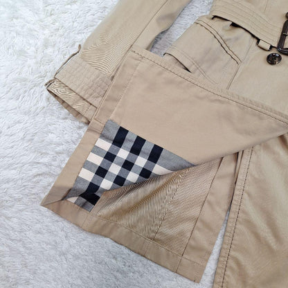 BURBERRY BLACK LABEL Coat Nova Check Asian fit M 38 US size S Beige Authentic
