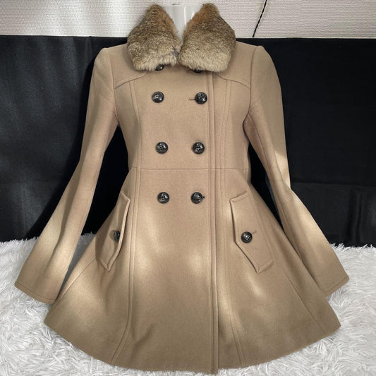 BURBERRY BLUE LABEL 2way Coat Nova Check Asian fit S 36 US size XS Beige Brown