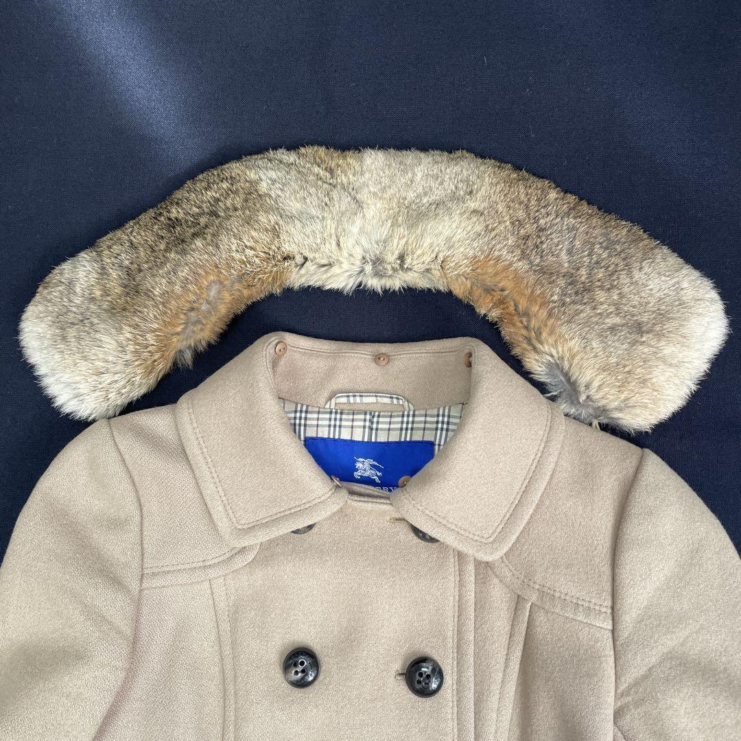 BURBERRY BLUE LABEL 2way Coat Nova Check Asian fit S 36 US size XS Beige Brown