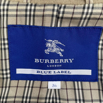 BURBERRY BLUE LABEL 2way Coat Nova Check Asian fit S 36 US size XS Beige Brown