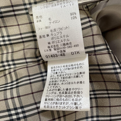BURBERRY BLUE LABEL 2way Coat Nova Check Asian fit S 36 US size XS Beige Brown