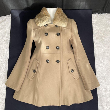 BURBERRY BLUE LABEL 2way Coat Nova Check Asian fit S 36 US size XS Beige Brown