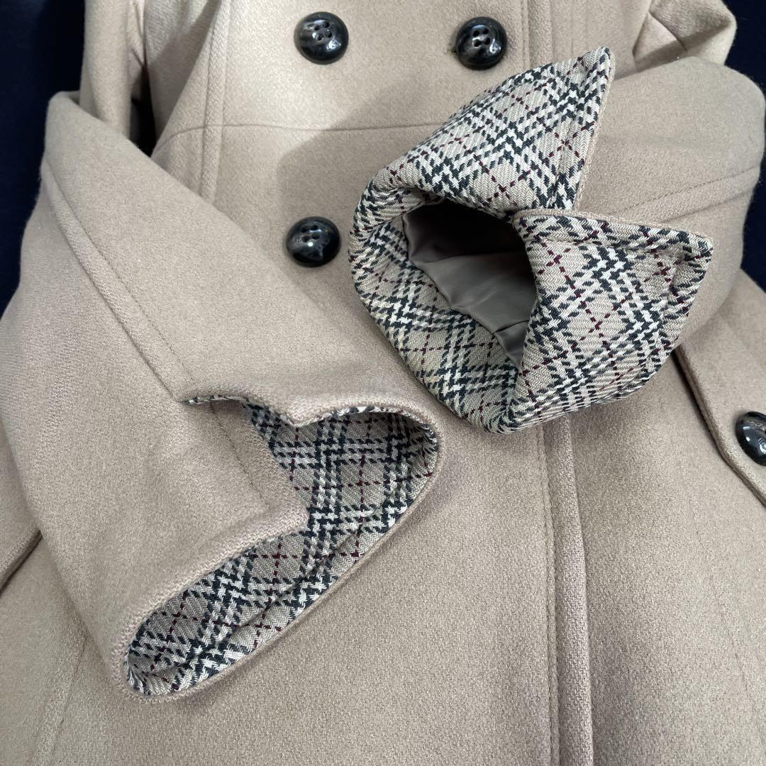 BURBERRY BLUE LABEL 2way Coat Nova Check Asian fit S 36 US size XS Beige Brown