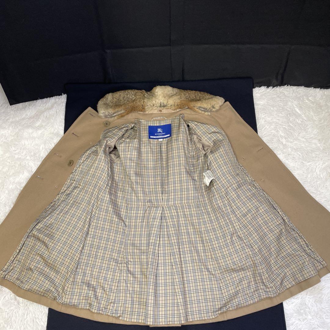 BURBERRY BLUE LABEL 2way Coat Nova Check Asian fit S 36 US size XS Beige Brown