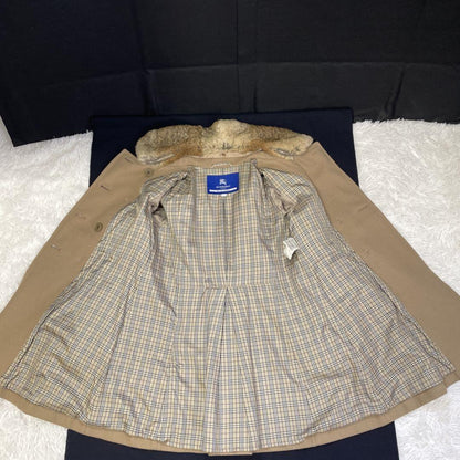 BURBERRY BLUE LABEL 2way Coat Nova Check Asian fit S 36 US size XS Beige Brown