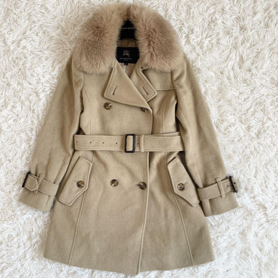 BURBERRY LONDON 2way Long Coat Nova Check Asian fit S US size XS Beige Authentic
