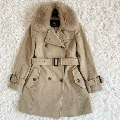 BURBERRY LONDON 2way Long Coat Nova Check Asian fit S US size XS Beige Authentic