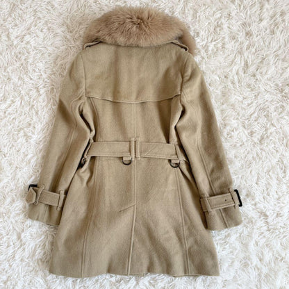 BURBERRY LONDON 2way Long Coat Nova Check Asian fit S US size XS Beige Authentic