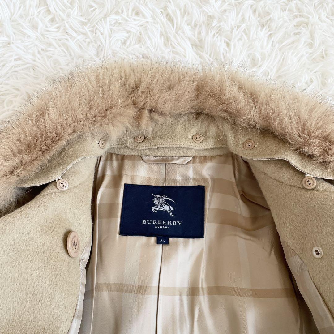 BURBERRY LONDON 2way Long Coat Nova Check Asian fit S US size XS Beige Authentic