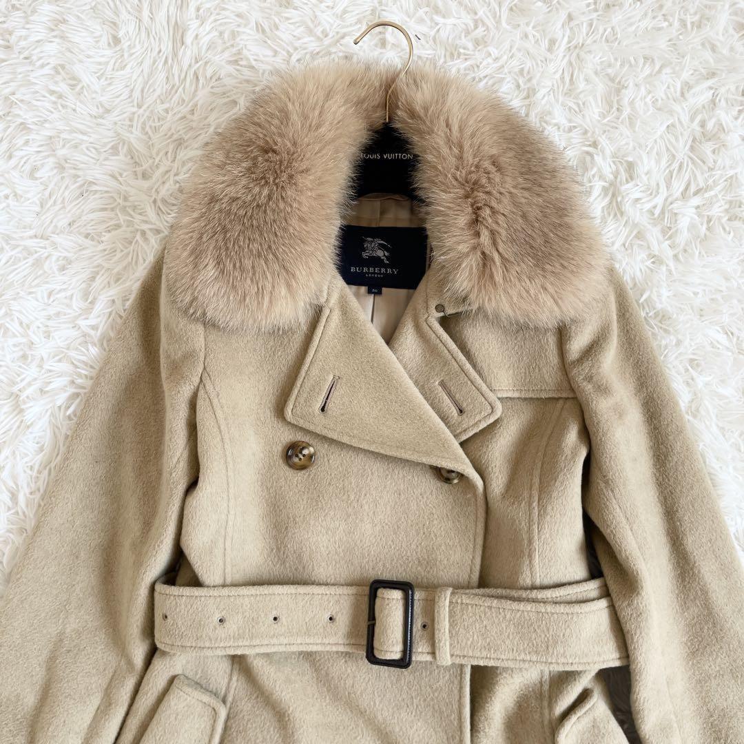 BURBERRY LONDON 2way Long Coat Nova Check Asian fit S US size XS Beige Authentic