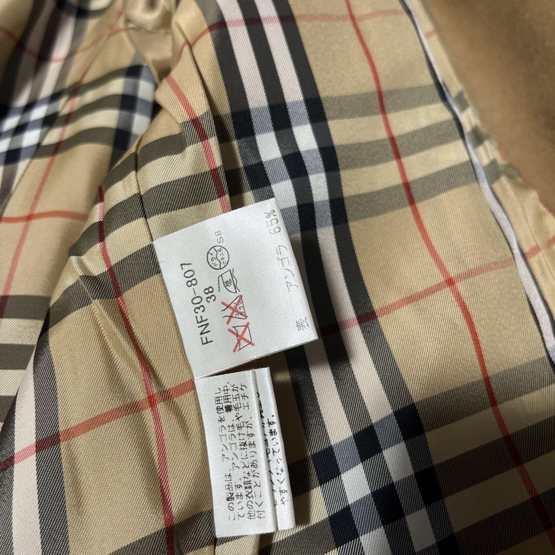 BURBERRY BLUE LABEL Long Coat Nova Check Asian fit M 38 US size S Camel Auth