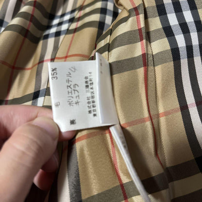 BURBERRY BLUE LABEL Long Coat Nova Check Asian fit M 38 US size S Camel Auth