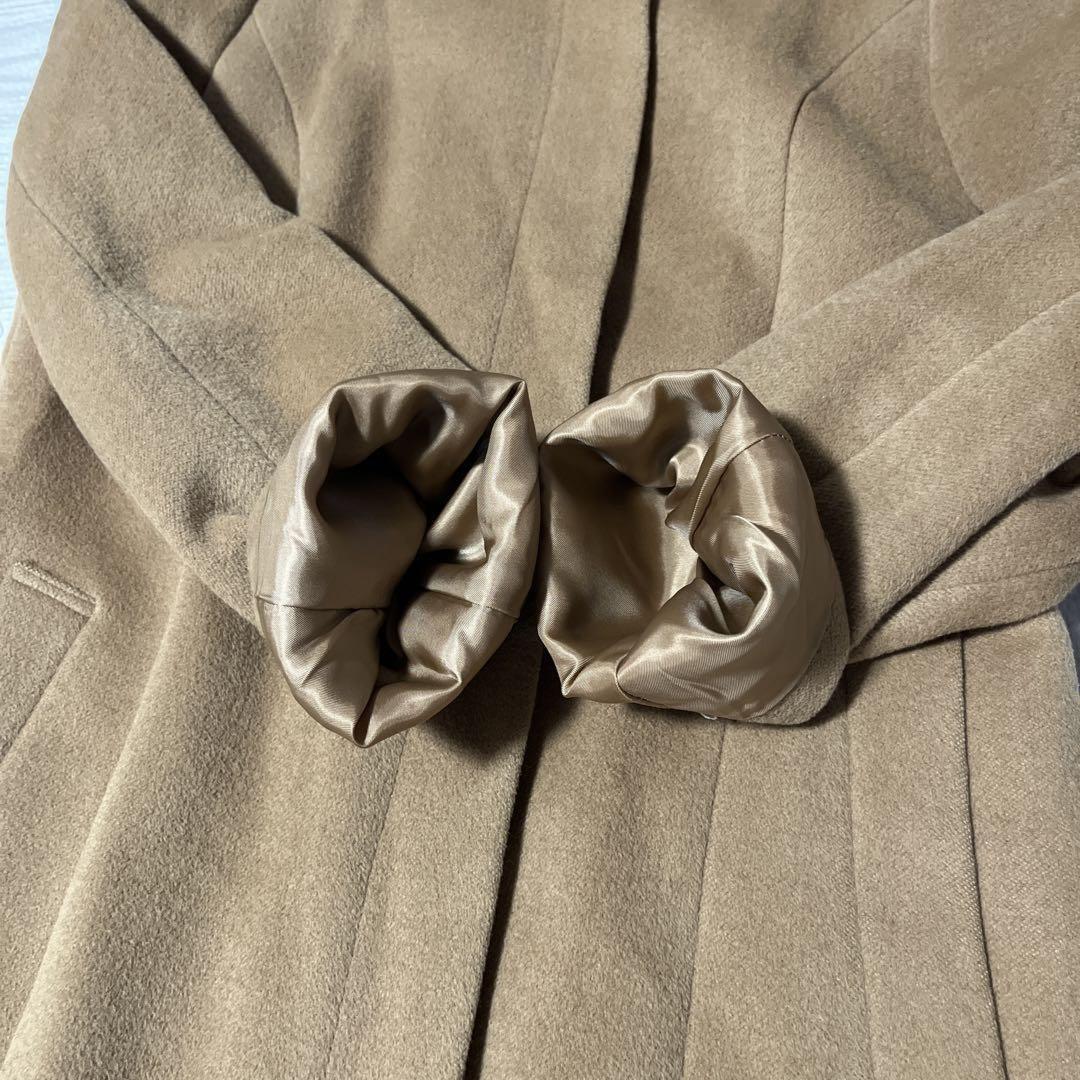 BURBERRY BLUE LABEL Long Coat Nova Check Asian fit M 38 US size S Camel Auth