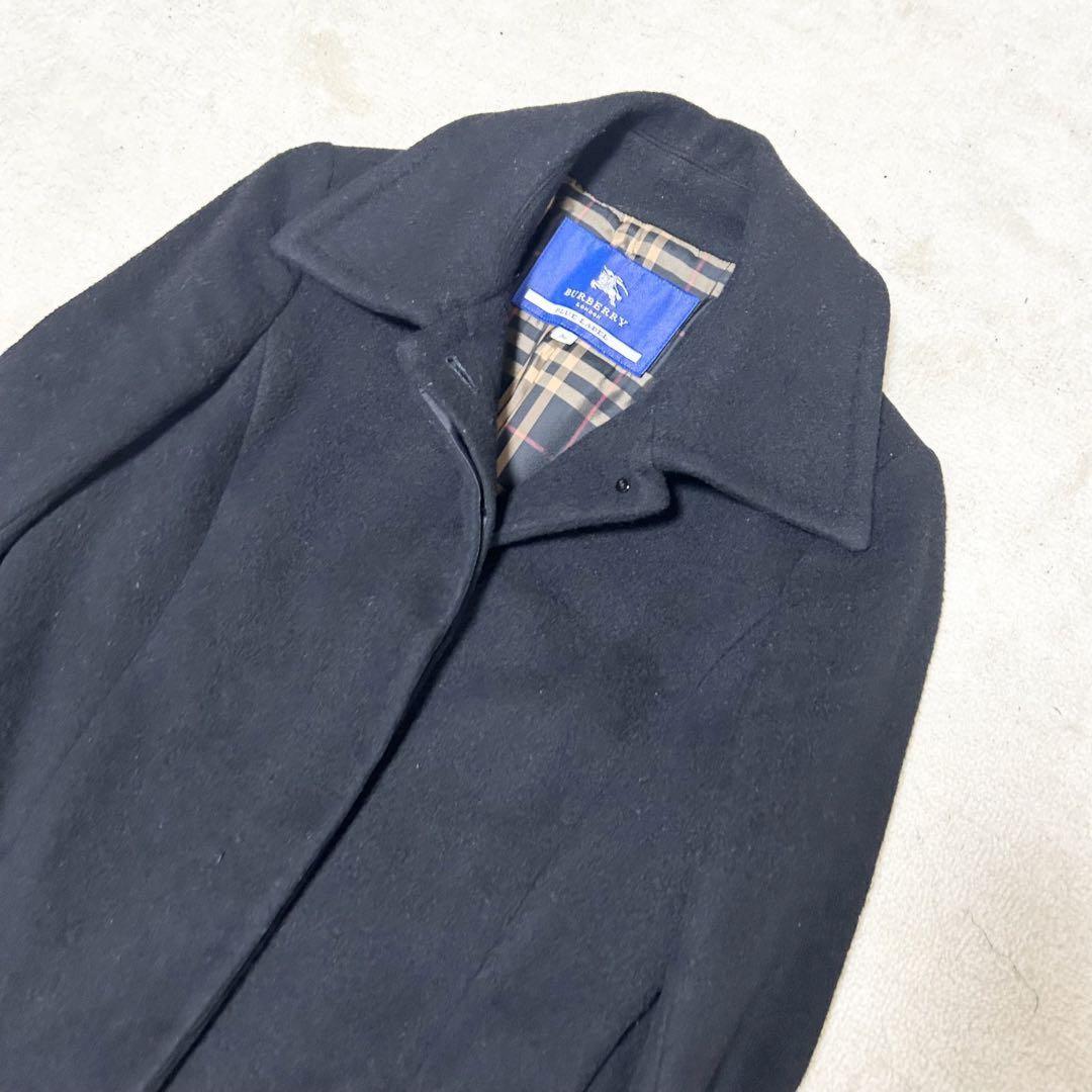 BURBERRY BLUE LABEL Long Coat Nova Check Asian fit S 36 US size XS Black Auth