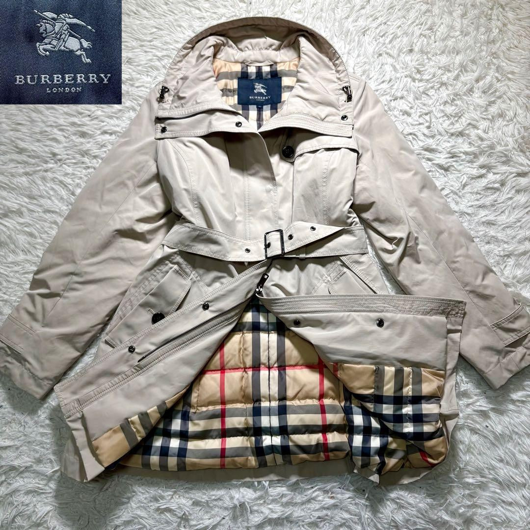 BURBERRY LONDON Down Coat Asian fit 3XL 46 US size 2XL Light Beige Khaki