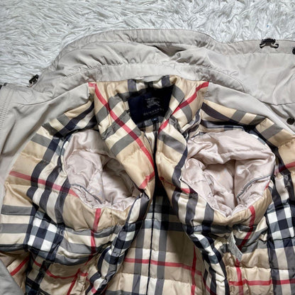 BURBERRY LONDON Down Coat Asian fit 3XL 46 US size 2XL Light Beige Khaki